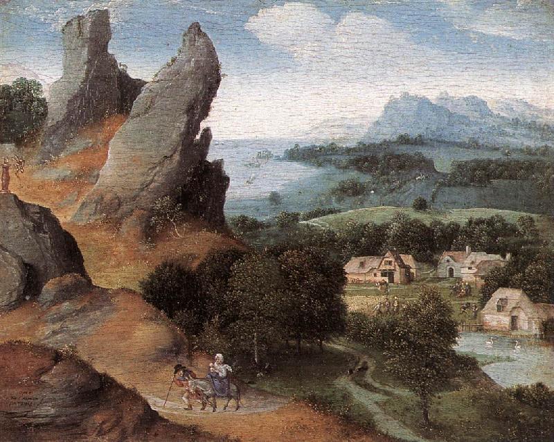 PATENIER, Joachim Landscape with the Flight into Egypt agh china oil painting image